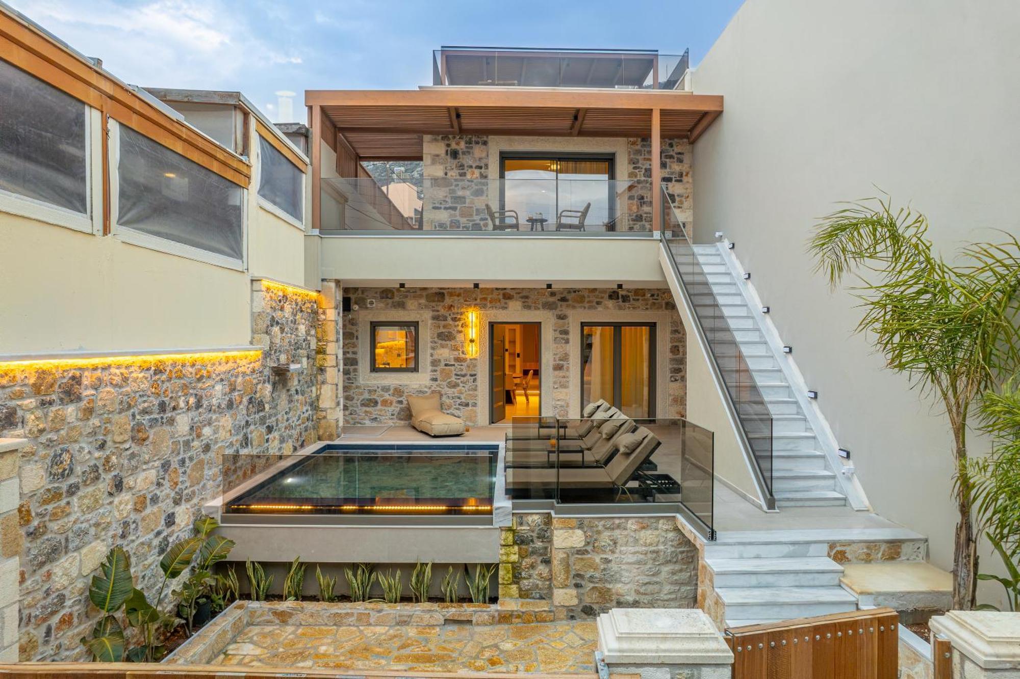 Villa Nicole - Private Pool & Rooftop Jacuzzi Limenas Chersonisou Exterior foto