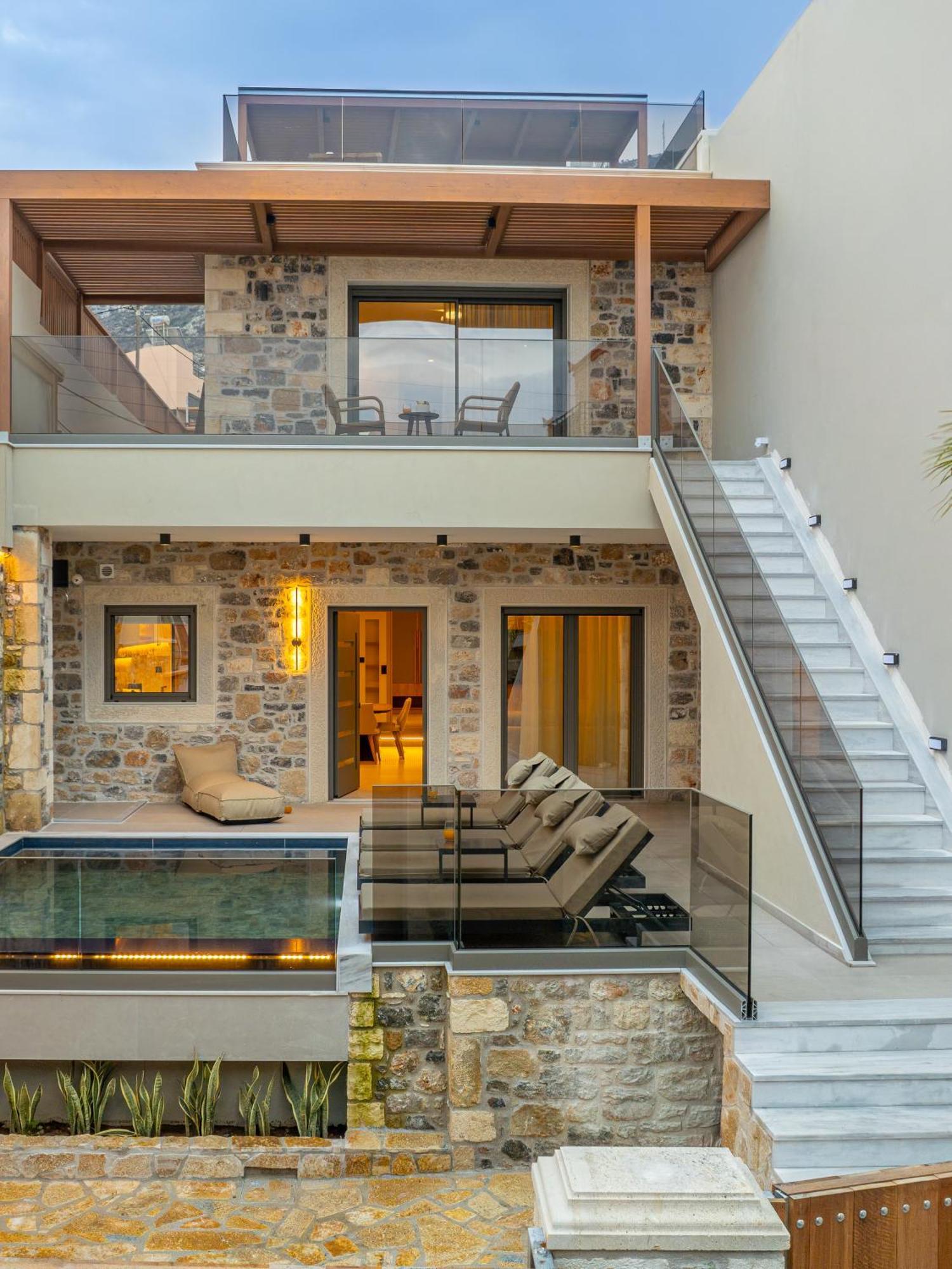Villa Nicole - Private Pool & Rooftop Jacuzzi Limenas Chersonisou Exterior foto